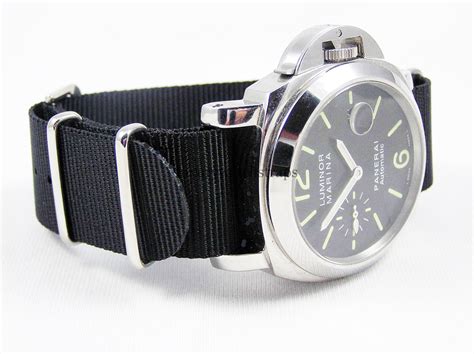 panerai black nylon strap|genuine panerai straps.